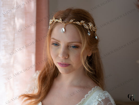 Gold Wedding Tiaras, Fairy Crown Ring Gold, Silver, and Rose Gold