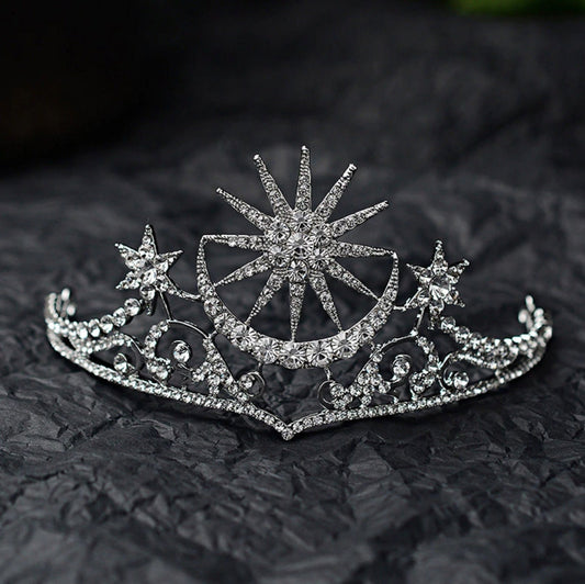 ACOTAR-Style crown, Moon and Star Tiaras, Art Nouveau Moon and Star Tiara, acotar lover gift, Feyre Archeron, crowns and tiaras, feyre crown